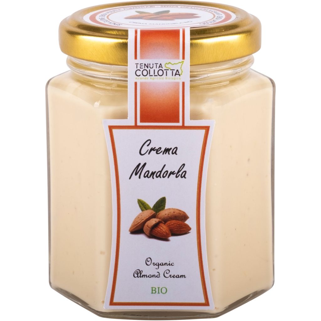 Crema di Mandorle Biologica 200 g - 100% Italiano - Prodotto in Sicilia