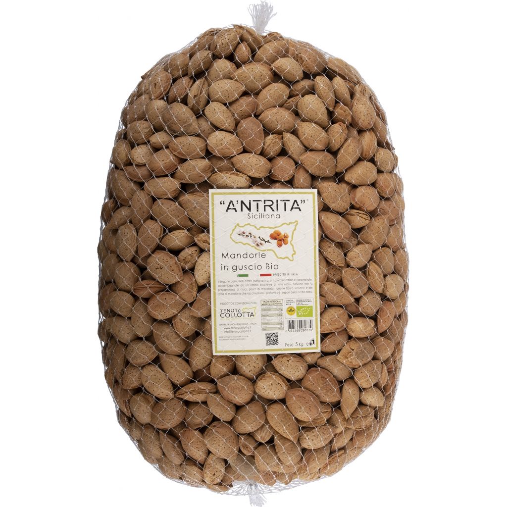 A'Ntrita® - Mandorle in Guscio Bio 5 Kg - 100% Italiano - Prodotto in Sicilia