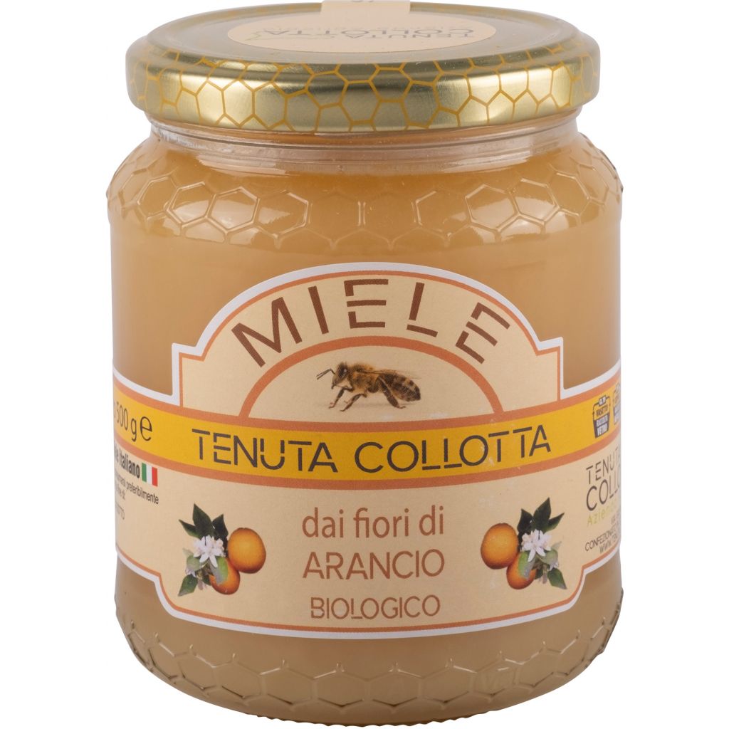 Miele d'arancio Biologico 500 g - 100% Italiano - Prodotto in Sicilia