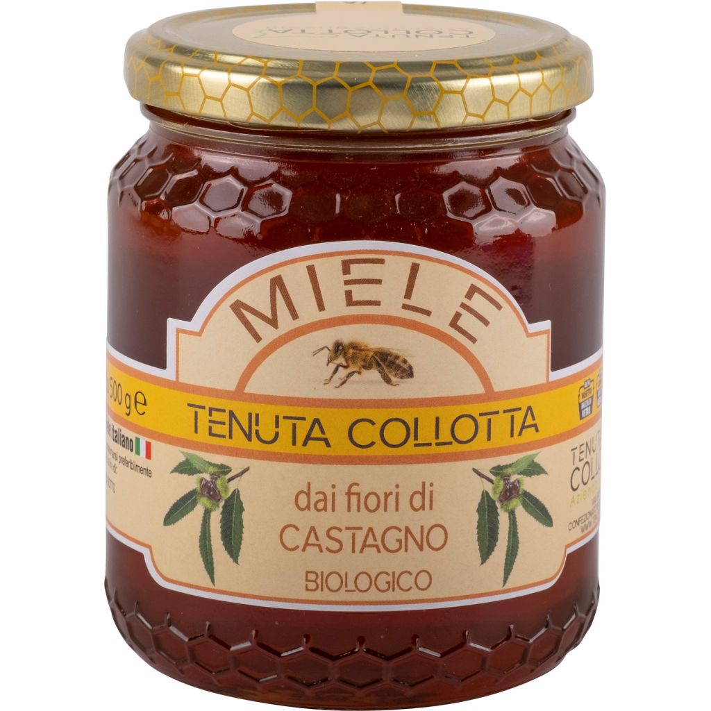 Miele Castagno Biologico 500 g - 100% Italiano - Prodotto in Sicilia