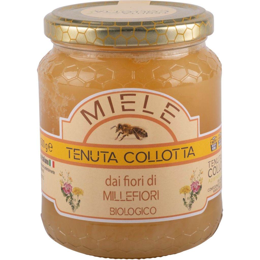 Miele Millefiori Biologico 500 g - 100% Italiano - Prodotto in Sicilia