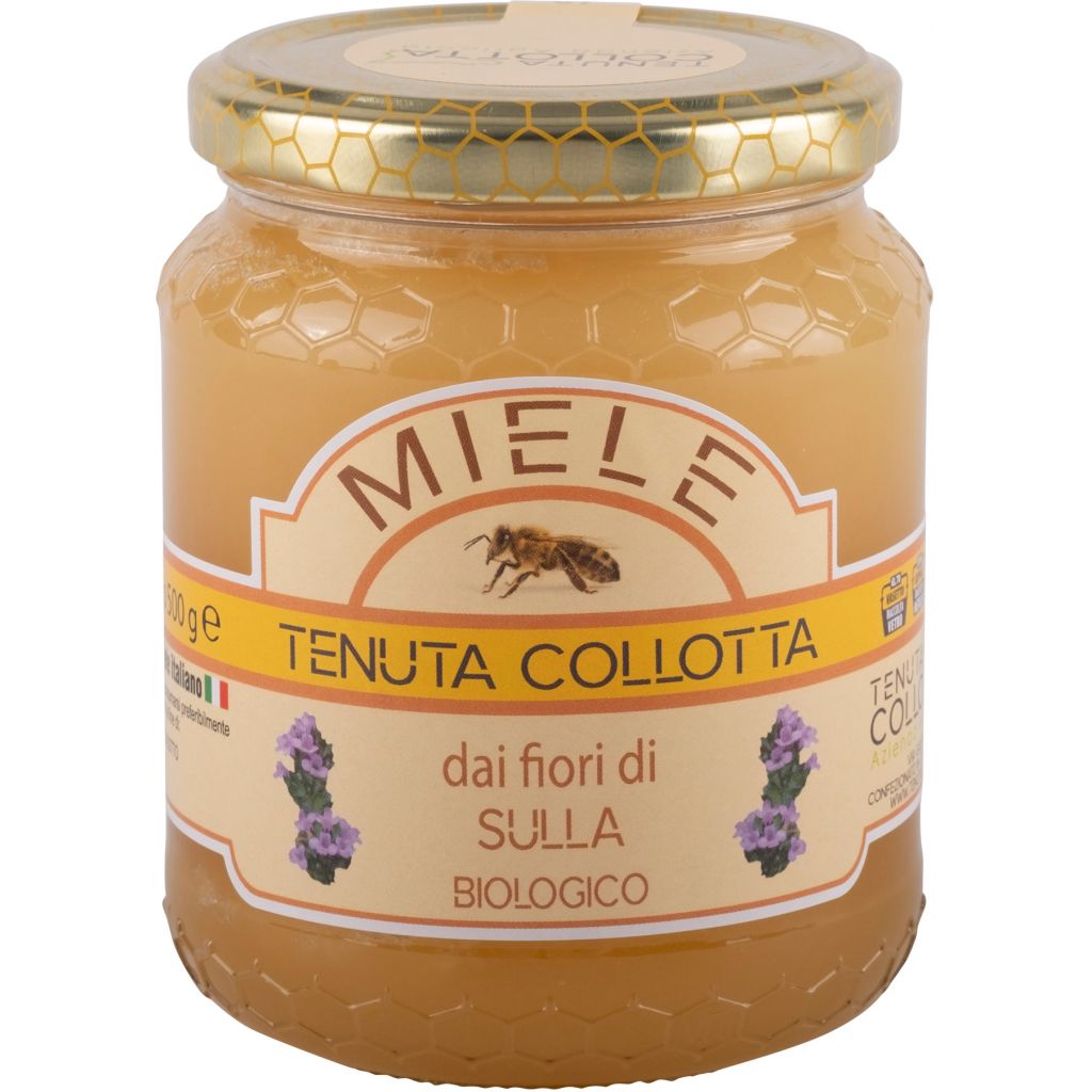 Miele Sulla Biologico 500 g - 100% Italiano - Prodotto in Sicilia