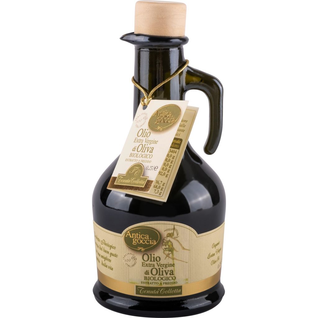 Antica Goccia® - Olio extravergine di oliva Biologico caraffa 0,25 litri[Confezione da 6 bottiglie]