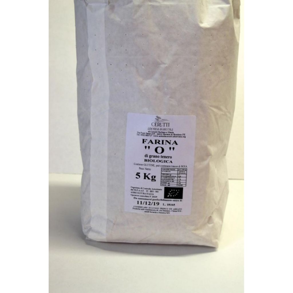 Bio wheat flour type 0, pack of 5 Kg