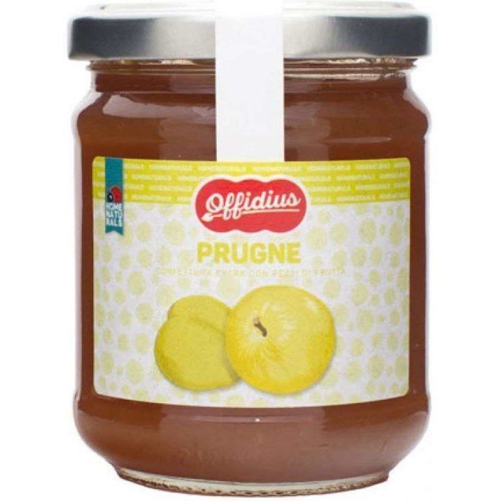 Confettura EXTRA di Prugna - Marmellata con FRUTTA DI PRIMA SCELTA - 220 gr - Offidius