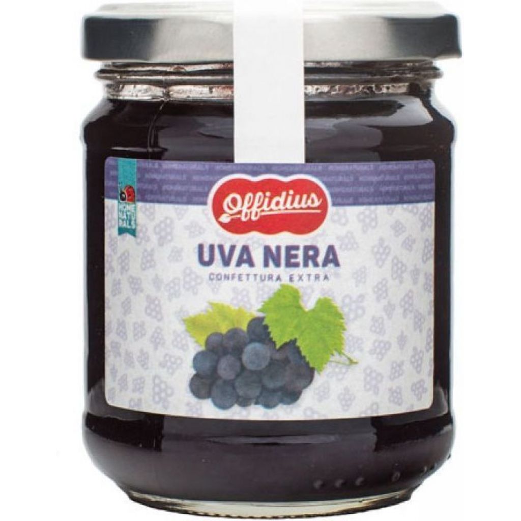 Confettura EXTRA di Uva Nera - Marmellata con Frutta di Stagione - 2x220 gr - Offidius