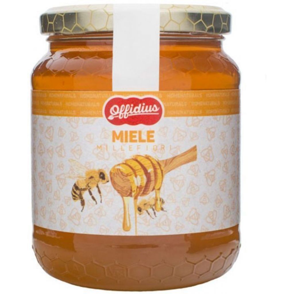 Miele Millefiori di montagna, ambrato dall'aroma zuccherino - 2x500 gr - Offidius