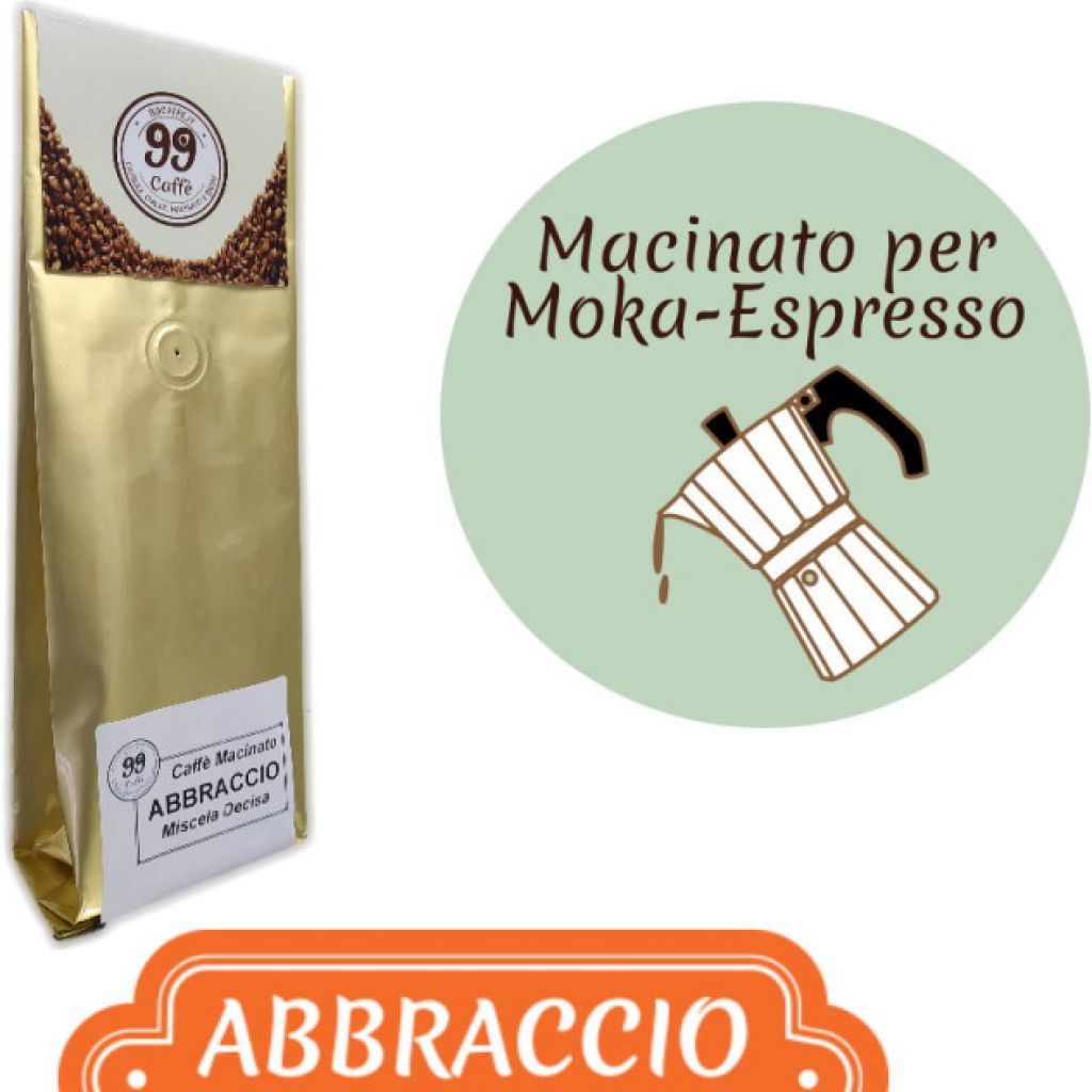 Caffè Macinato - Miscela Abbraccio - 200 g - 99 Caffè