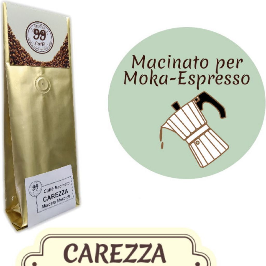 Caffè Macinato - Miscela Carezza - 200 g - 99 Caffè