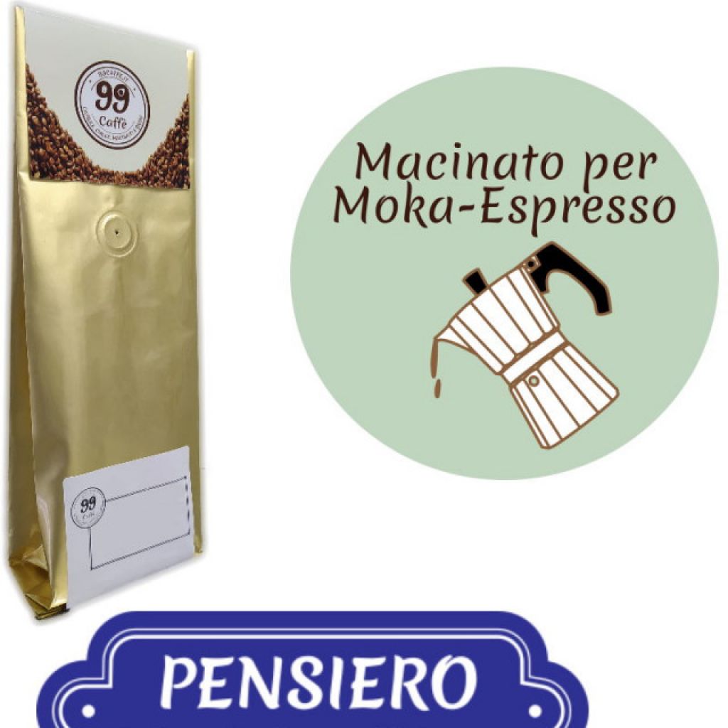 Caffè Macinato - Miscela Pensiero - 200 g - 99 Caffè