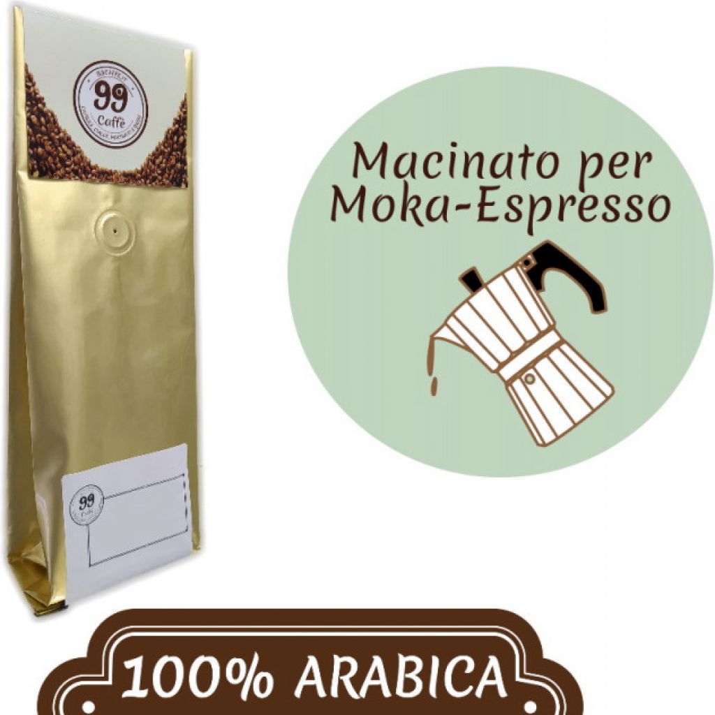 Caffè Macinato - Miscela 100% Arabica - 200 g - 99 Caffè