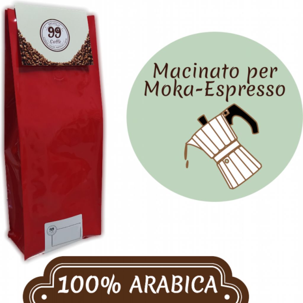 Caffè Macinato - Miscela 100% Arabica - 500 g - 99 Caffè