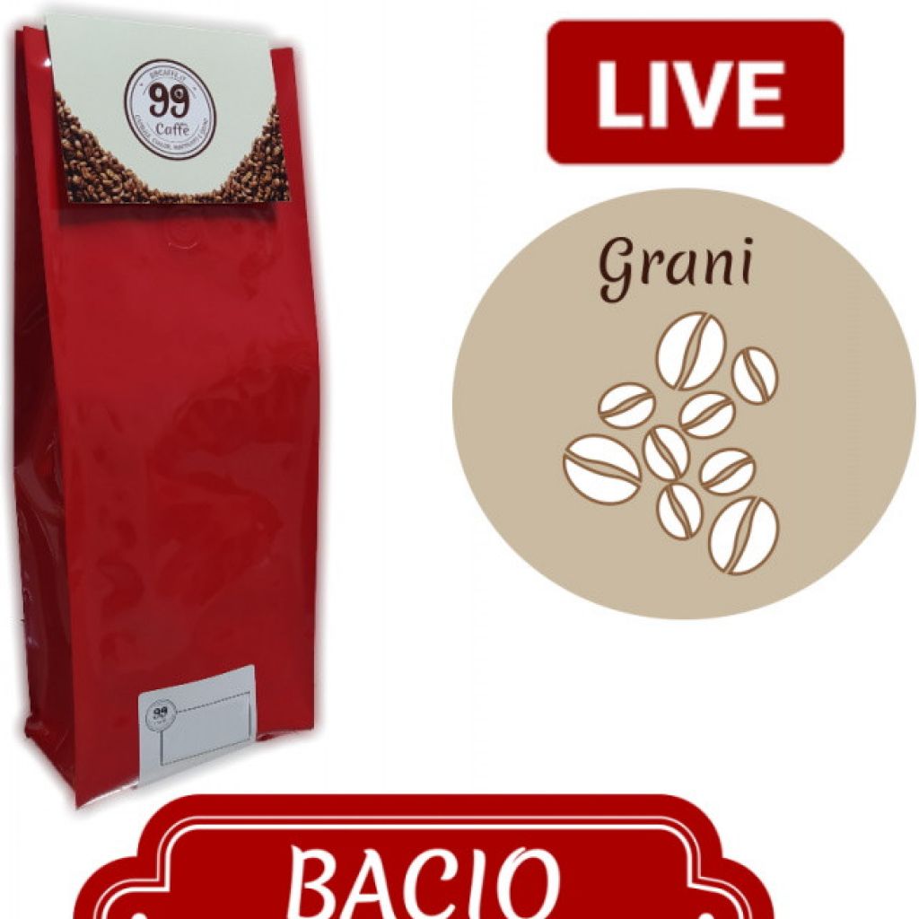 Caffè in Grani - Miscela Bacio - 1000 g - 99 Caffè
