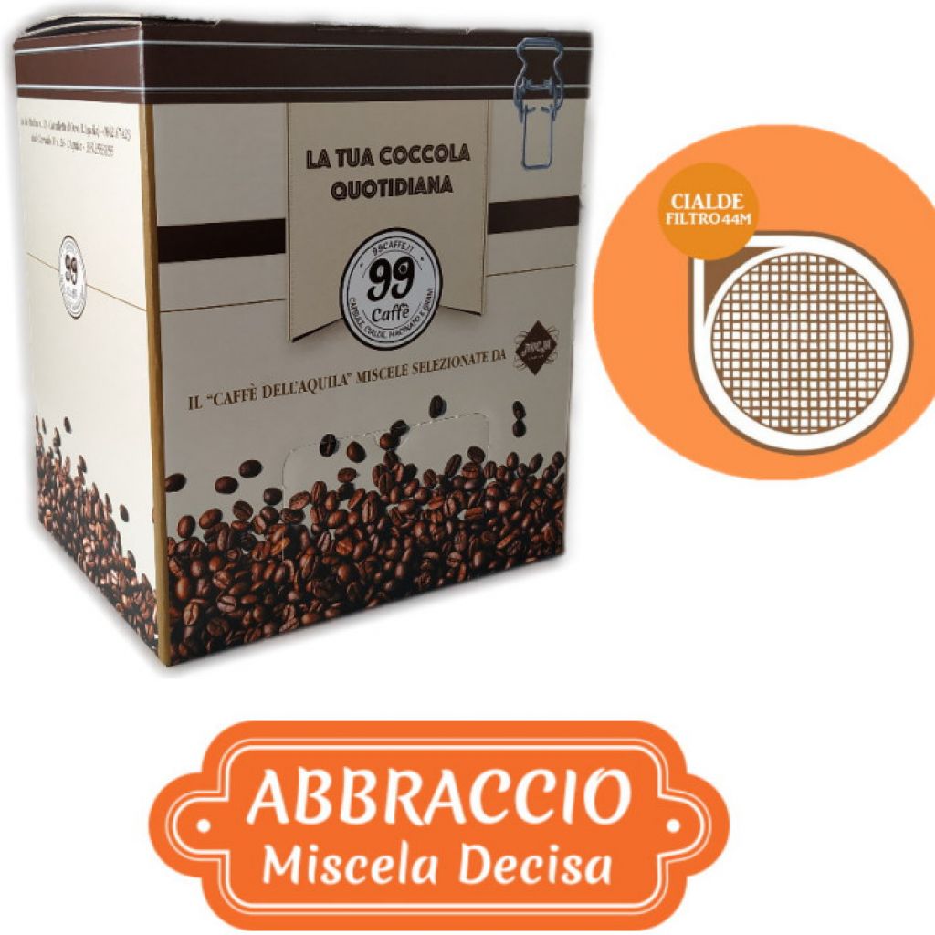 110 Cialde ESE 44mm - Abbraccio, Miscela Decisa - 99 Caffè