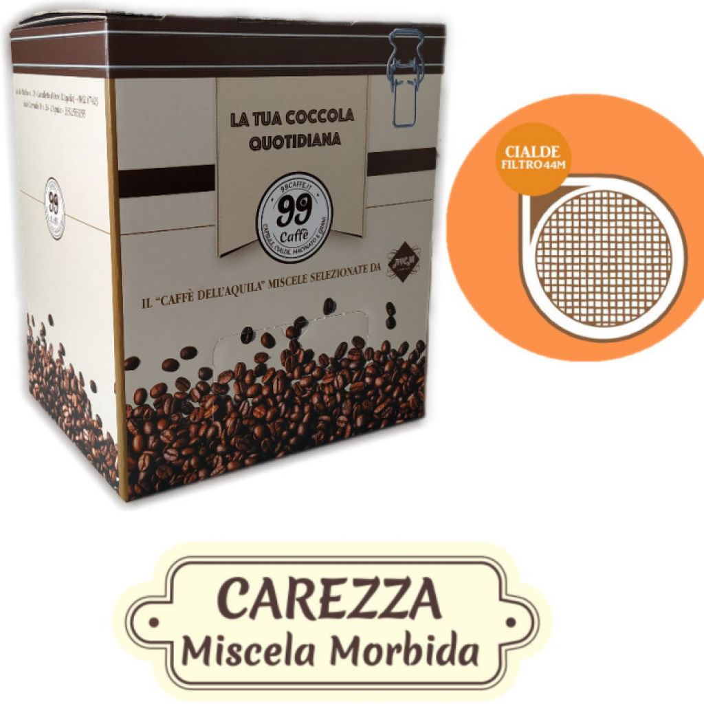 150 Cialde ESE 44mm - Carezza, Miscela Delicata - 99 Caffè