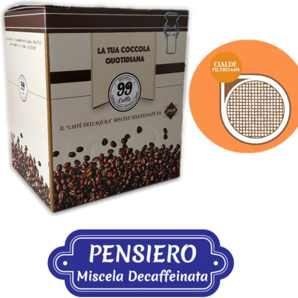 110 Cialde ESE 44mm - Pensiero, Miscela Dek - 99 Caffè