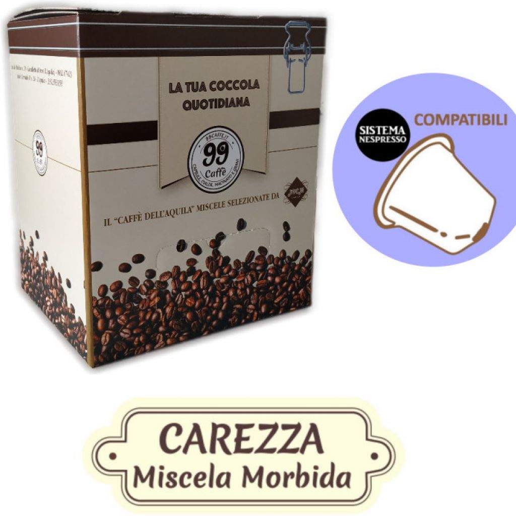 80 Capsule compatibili Nespresso - Carezza, Miscela Delicata - 99 Caffè