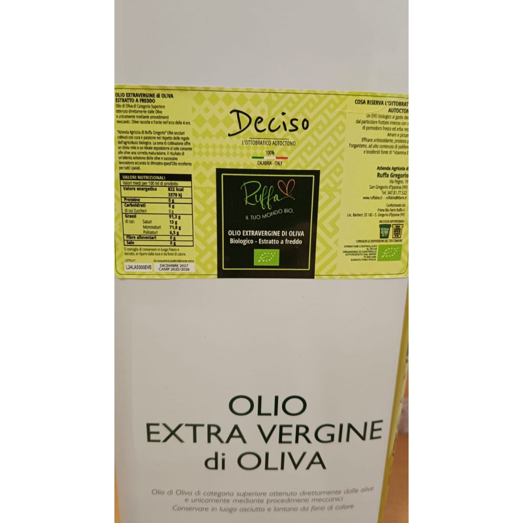 OLIO E.V.O. DECISO BIO DA 5 LITRI