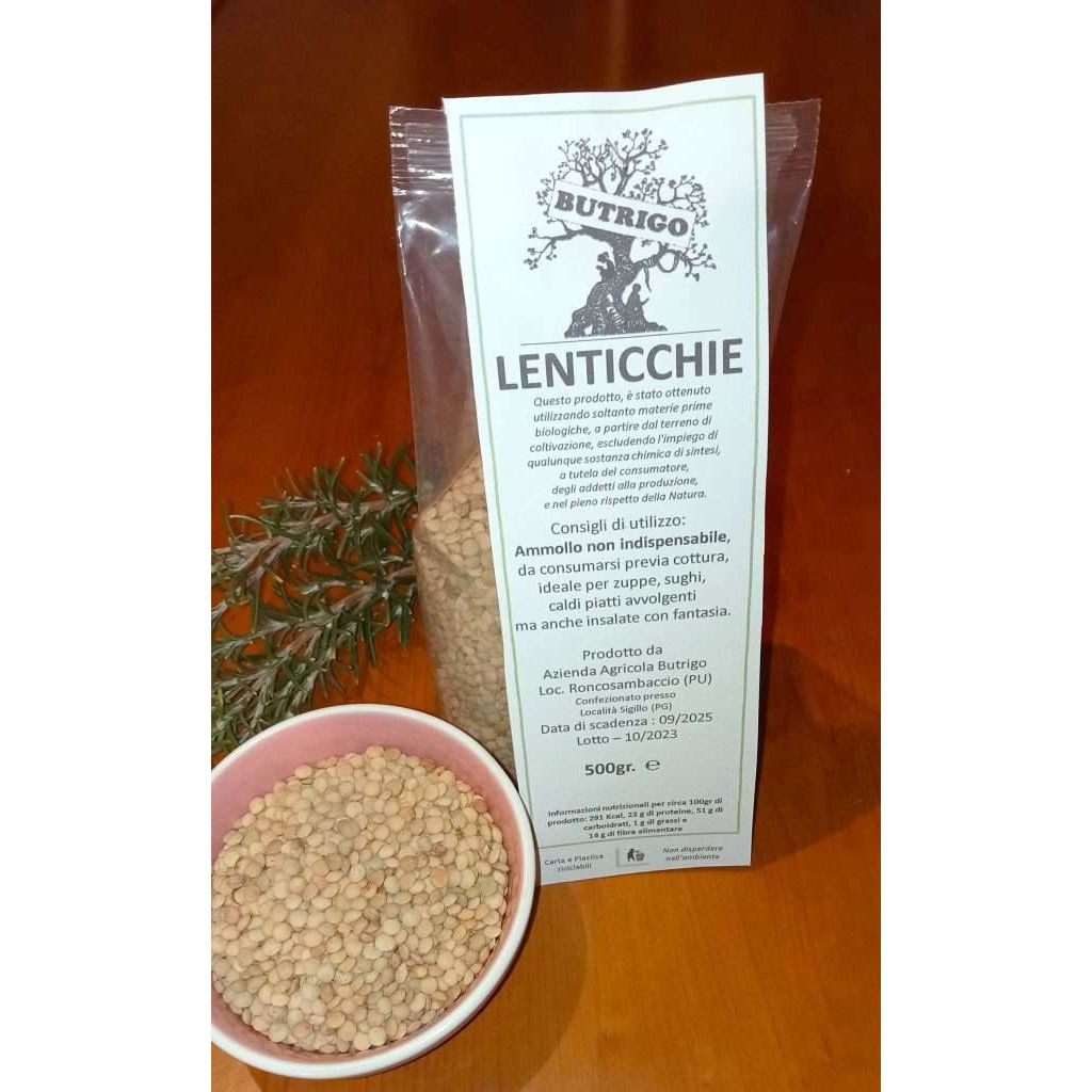 Lenticchie verdi confezione da 500gr nuovo raccolto