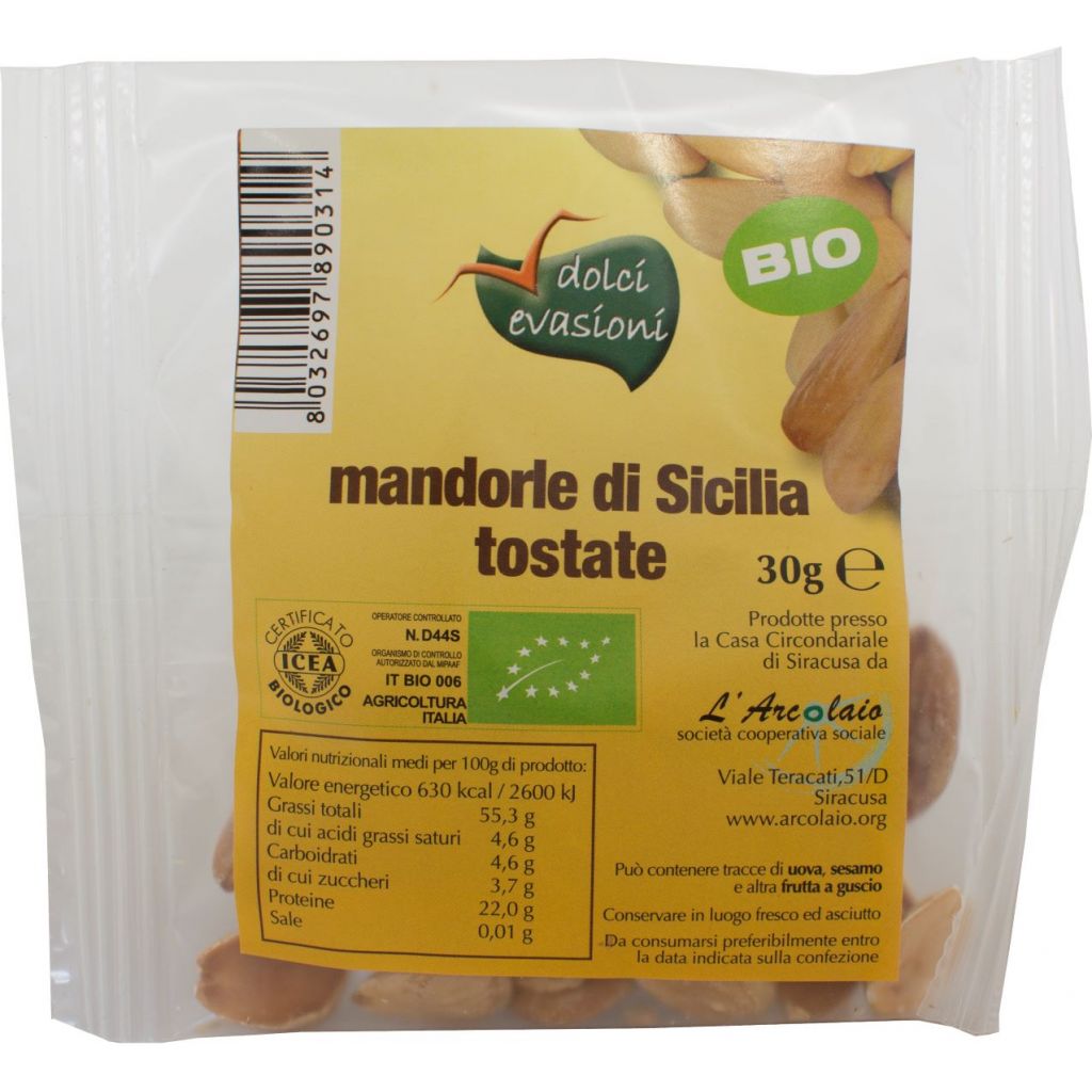Mandorle di Sicilia tostate BIO 30g