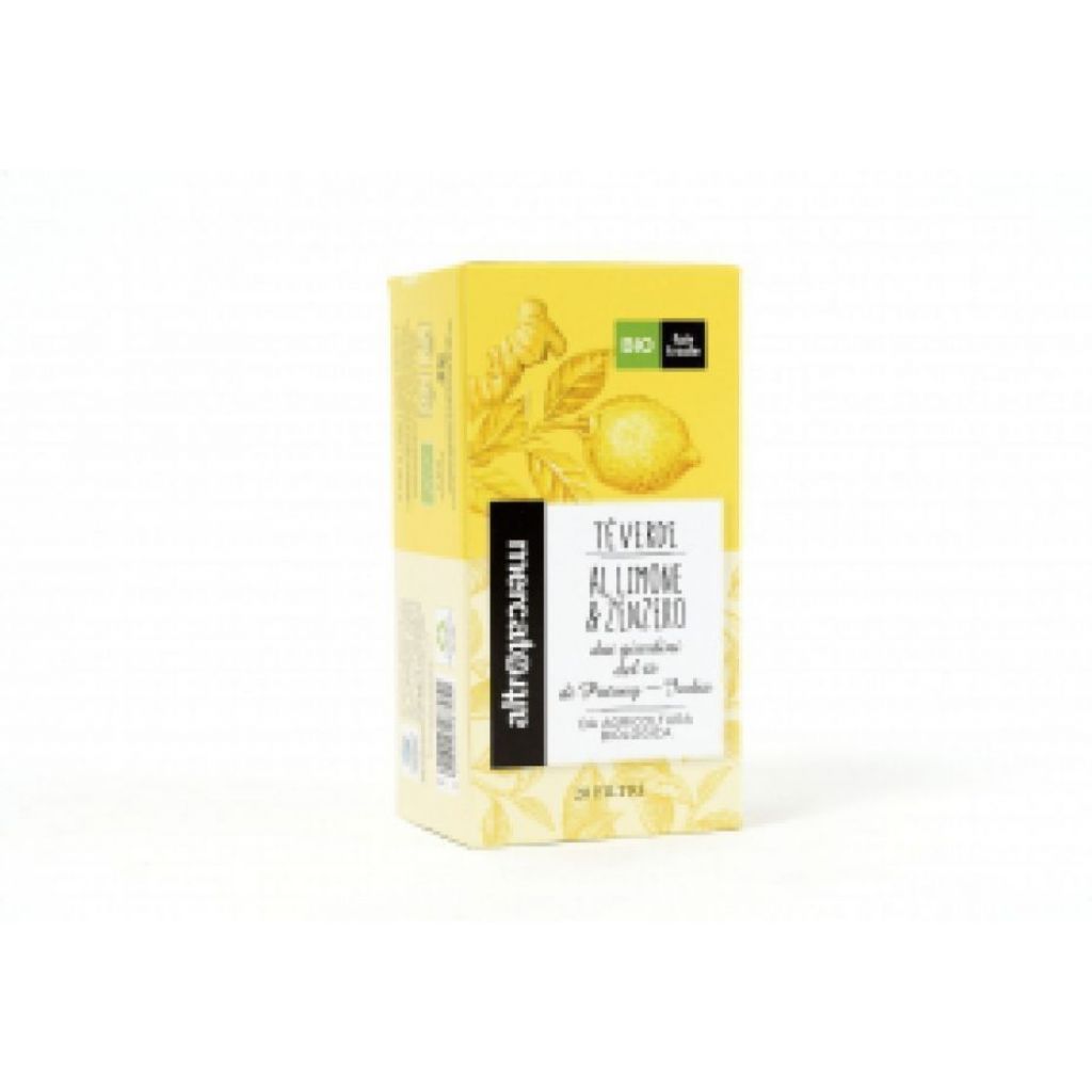 tè verde limone e zenzero - 20 filtri - bio