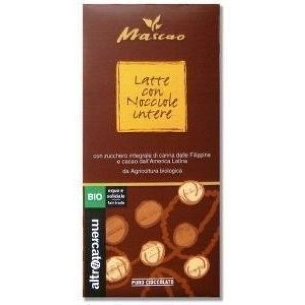 mascao - cioccolato al latte con nocciole intere - bio