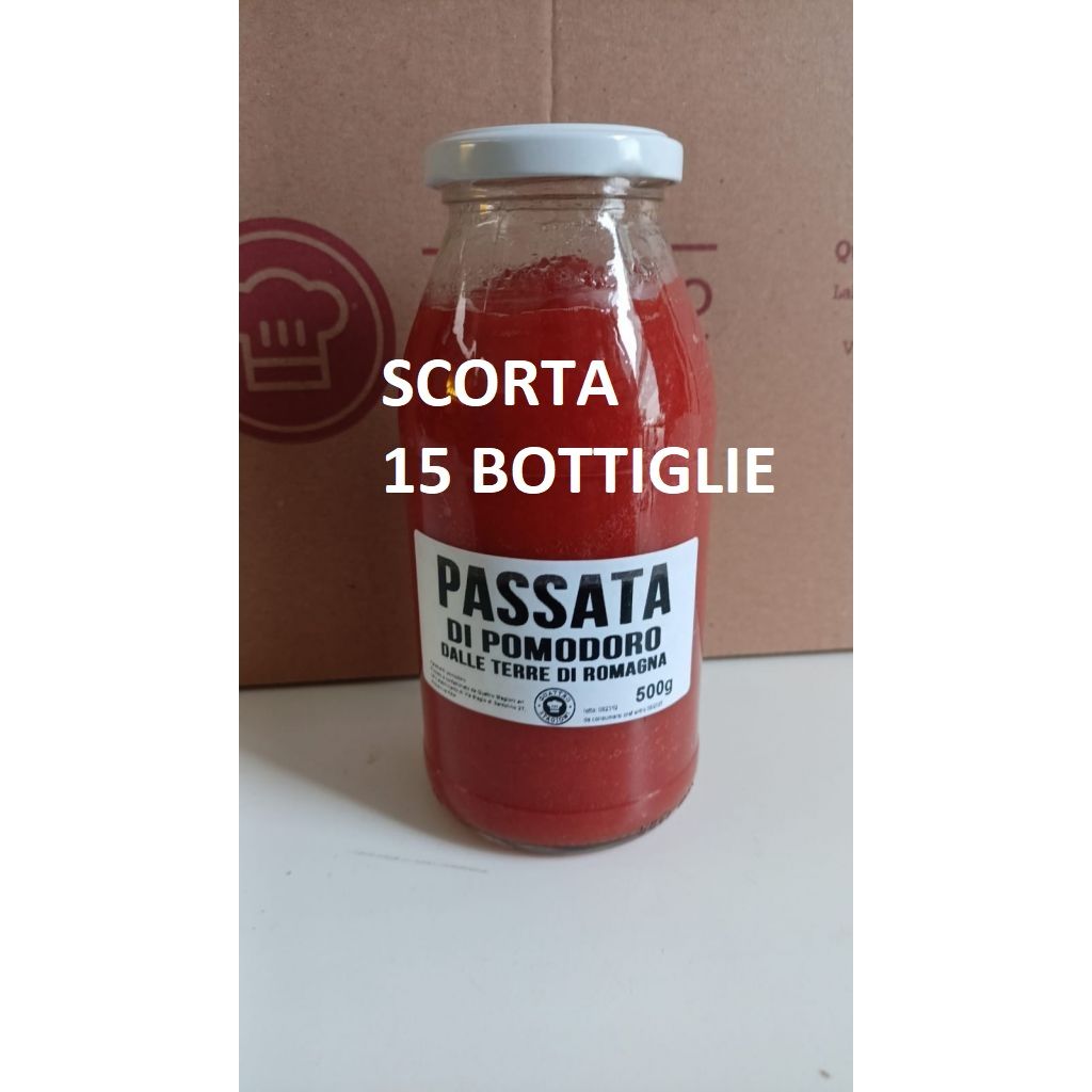 Passata di pomodoro romagnola 500gr - 1 scatola da 15 bottiglie