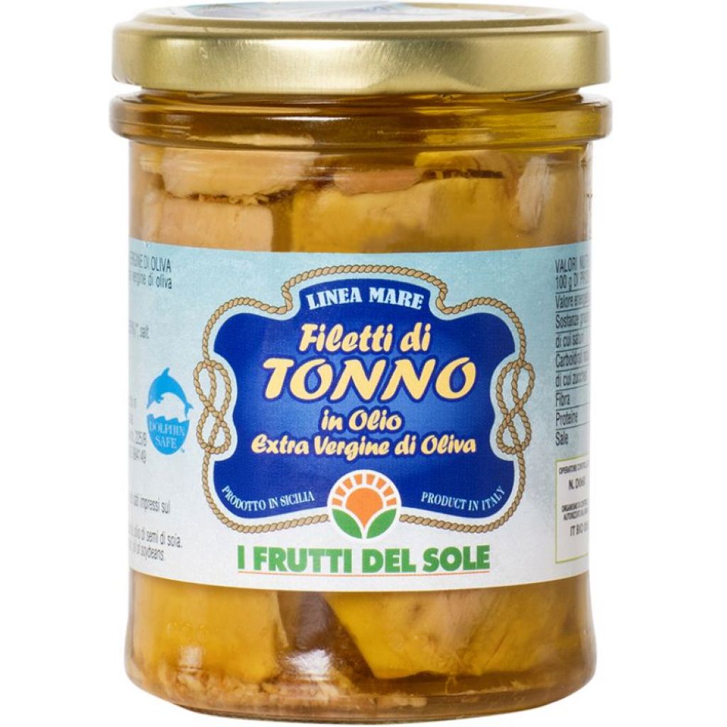 Filetti di tonno in olio EVO BIO 200 g - I Frutti del Sole | E-circles