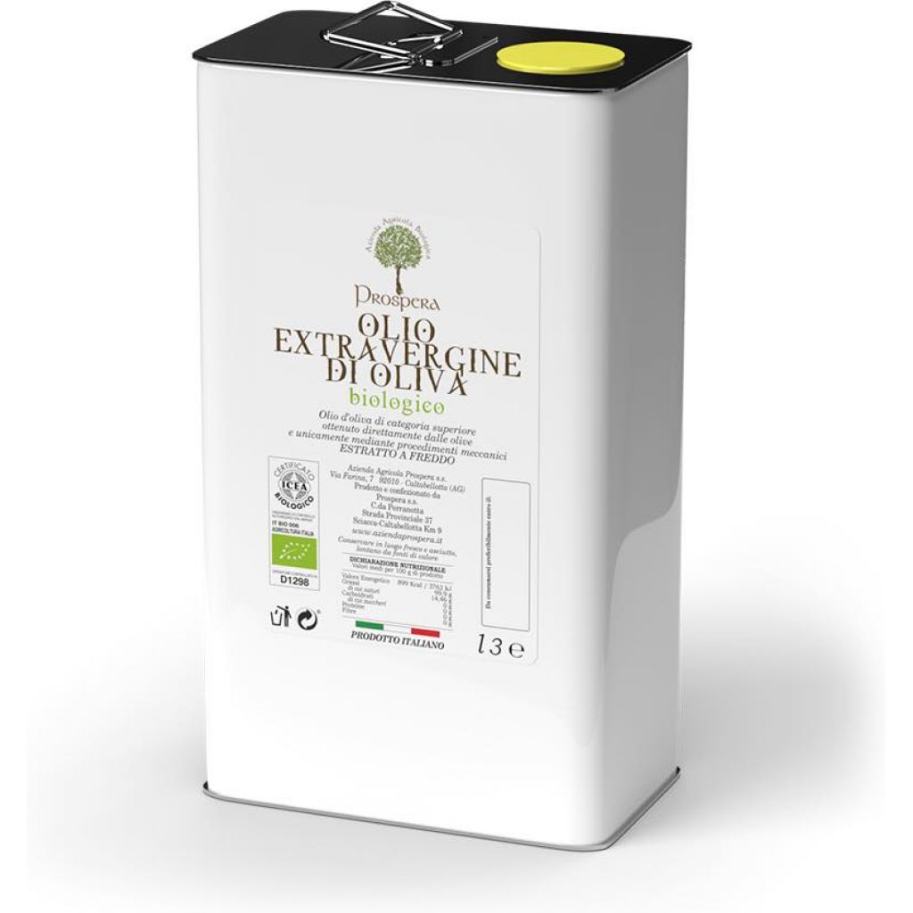 ICEA Certified Organic Extra Virgin Olive Oil - 3 L can