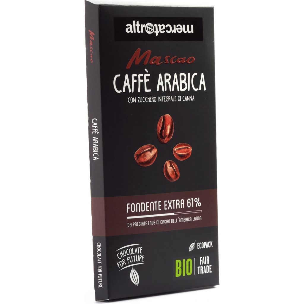 Cioccolato Mascao fondente extra al caffè arabica - bio - 100g