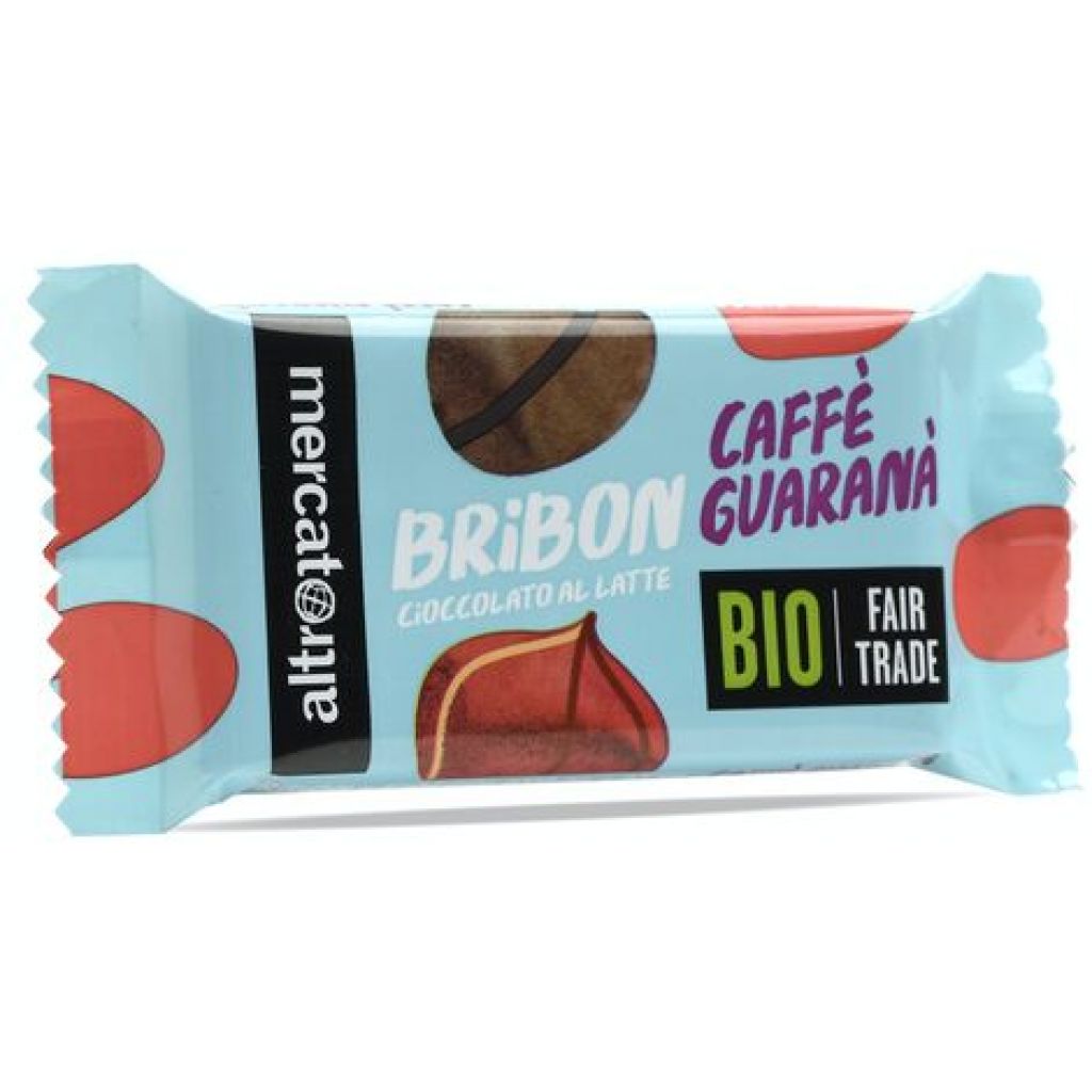 Cioccolato snack Bribon al latte, caffè e guaranà - bio - 30g