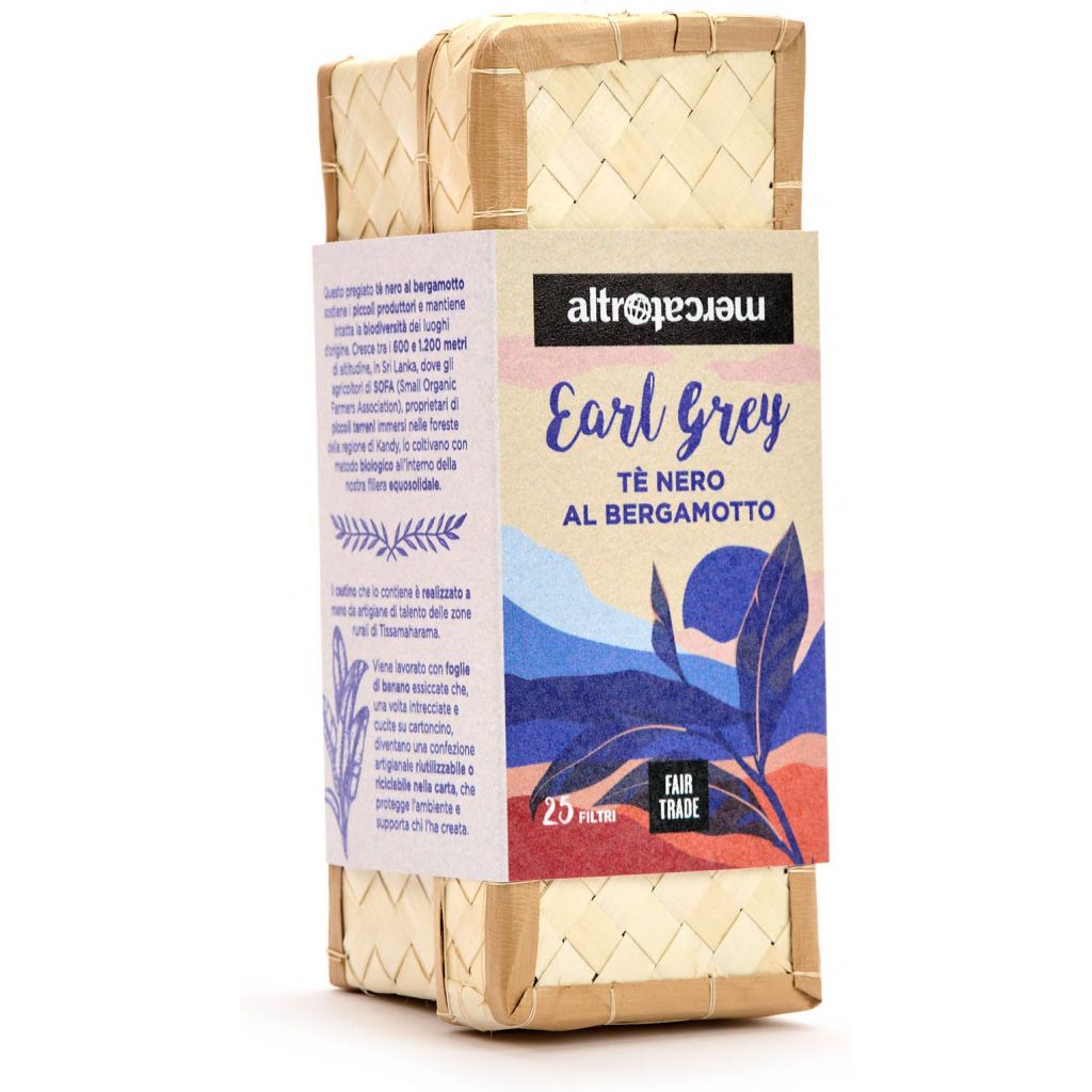 Tè nero earl grey - in cestino - 25 filtri