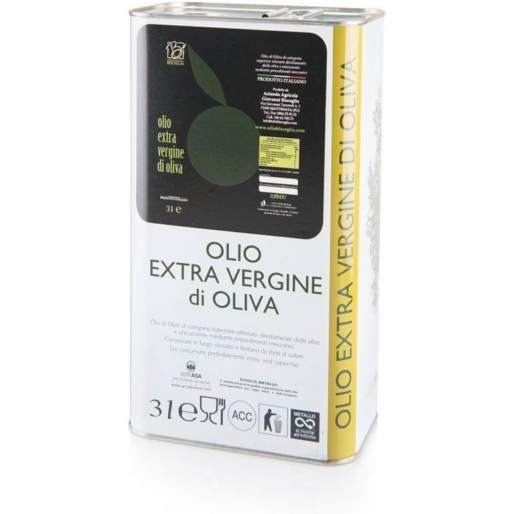 Olio extravergine di oliva - Lattina 3 Lt.