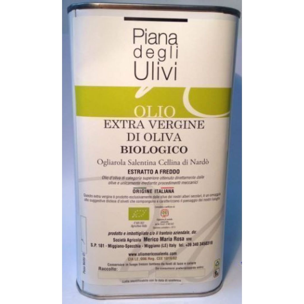 Olio extravergine di oliva Piana degli Ulivi lattina 5 L