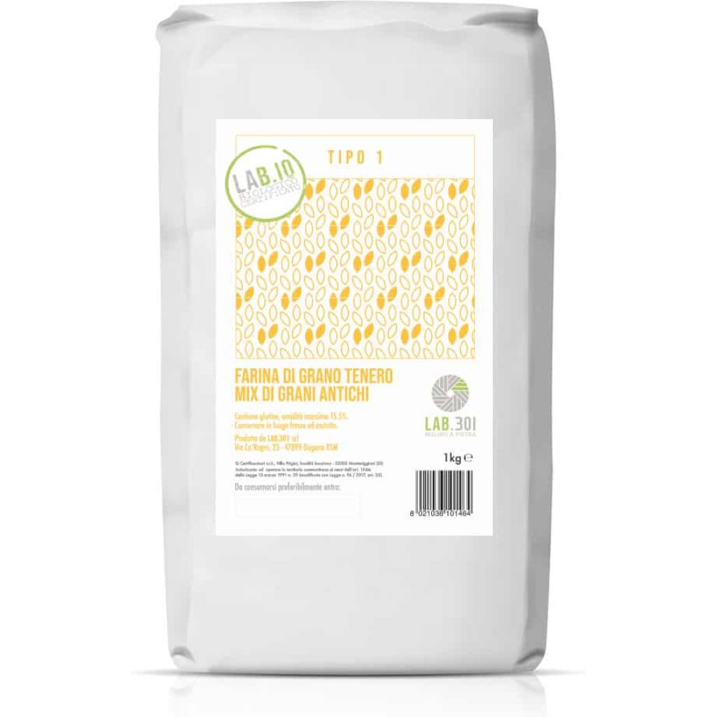 Farina mix di 5 Grani Antichi tipo 1 BIO- 1 Kg