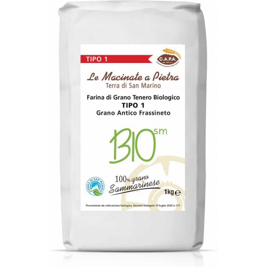 Farina di grano tenero tipo 1 bio - Grano antico Frassineto - 1kg