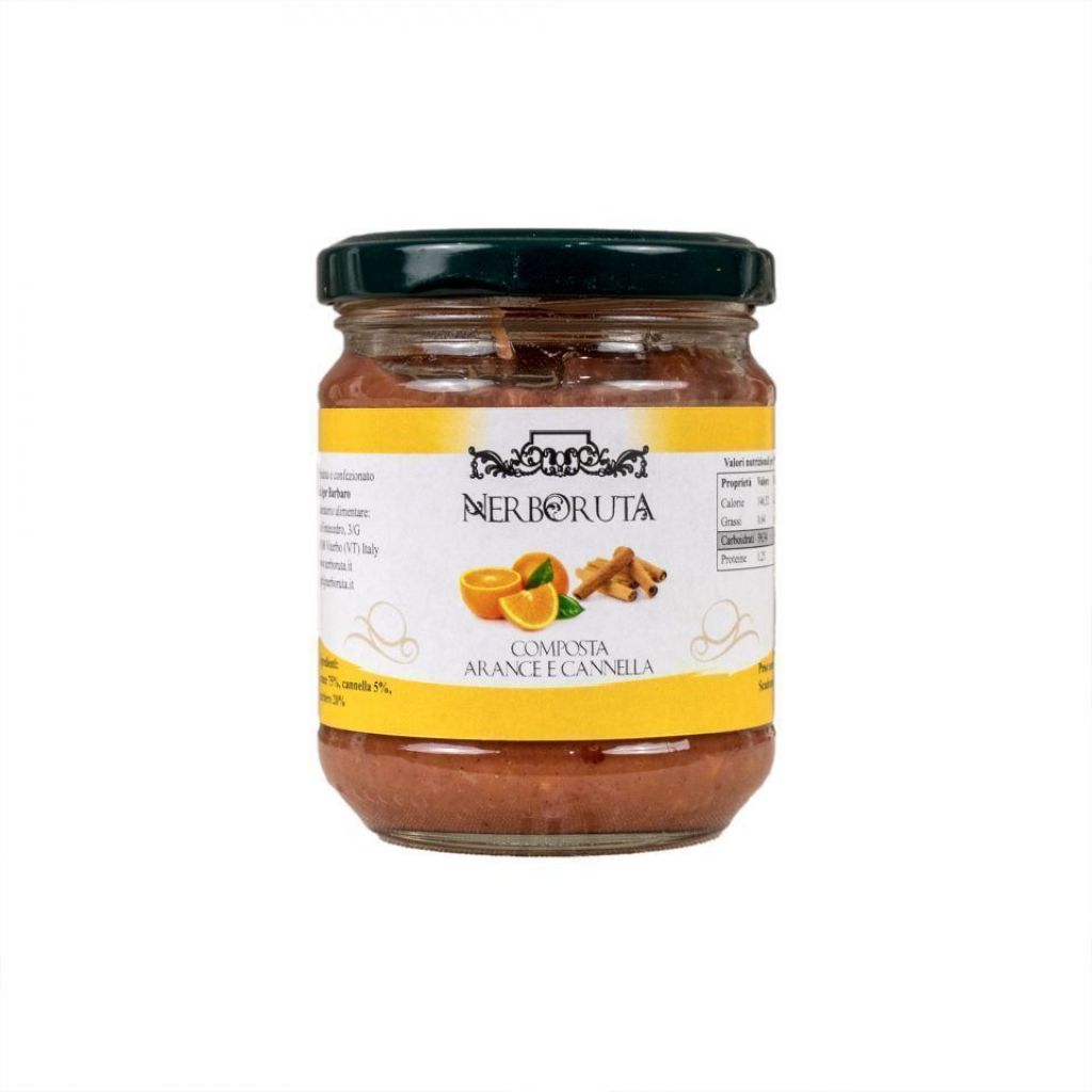 Composta di arance e cannella di Sicilia artigianale 200 g.