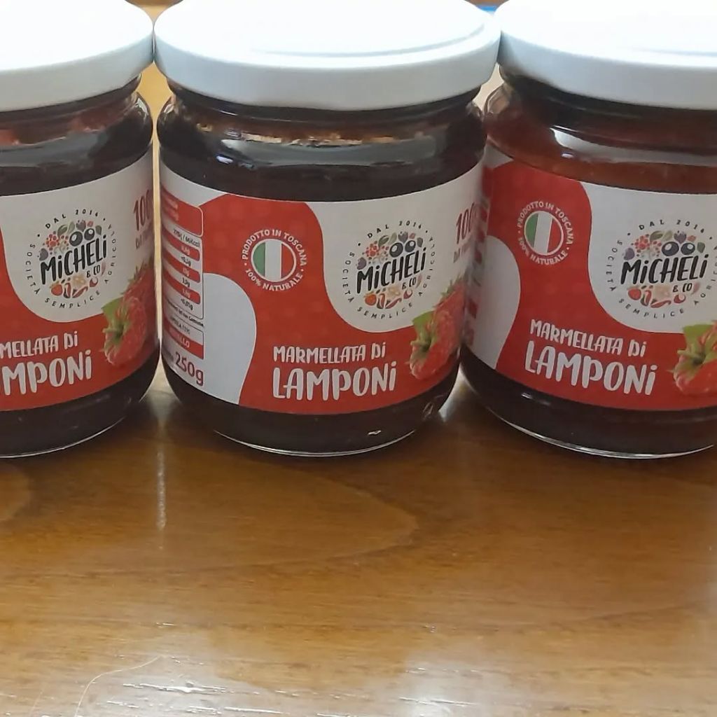 Vasetto di marmellata di lamponi da 250 g
