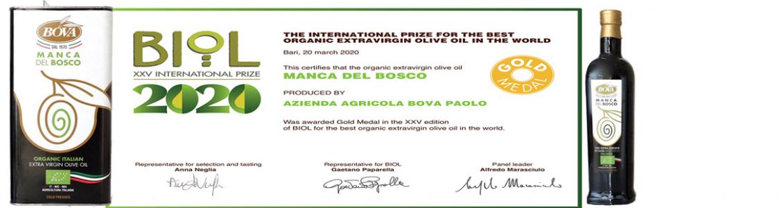 Olio Biologico bottiglia da 750 ml Manca del Bosco raccolta ott/nov 2021