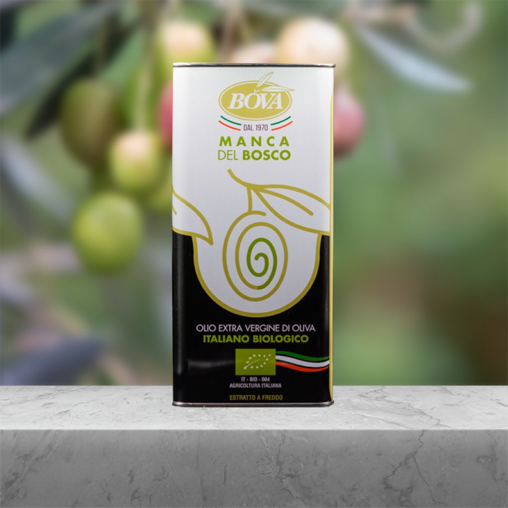 Olio Biologico lattina da 3 litri Manca del Bosco raccolta ottobre 2025