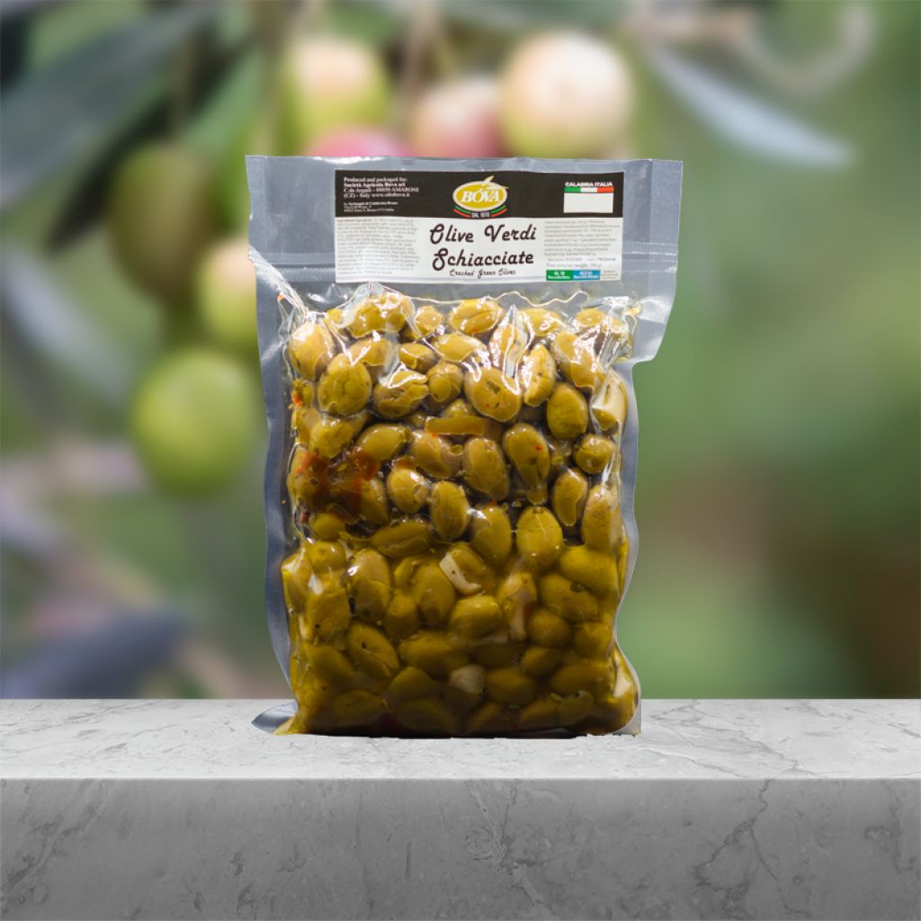 Olive schiacciate CON nocciolo da 500 g