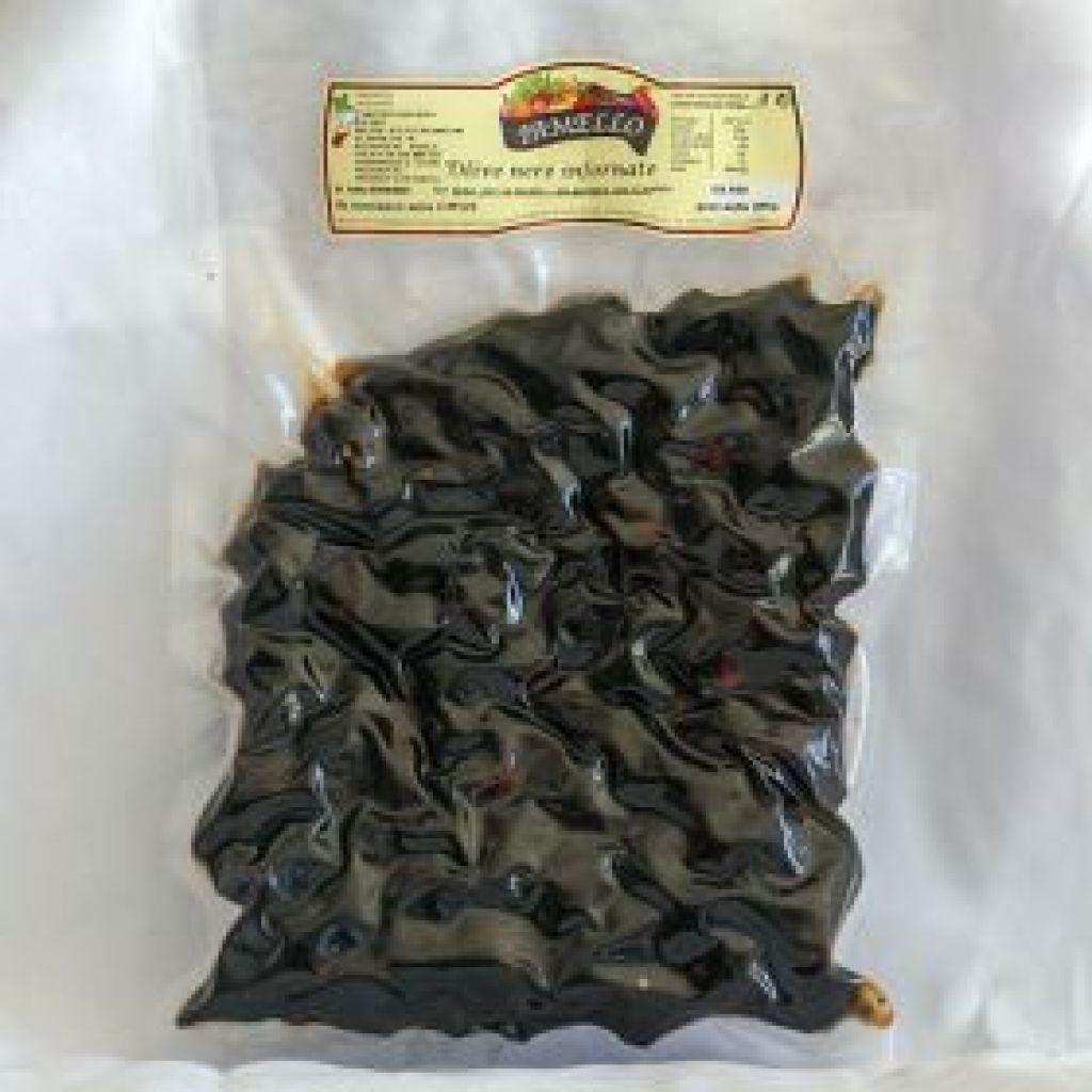 Olive nere infornate con nocciolo da 500 G