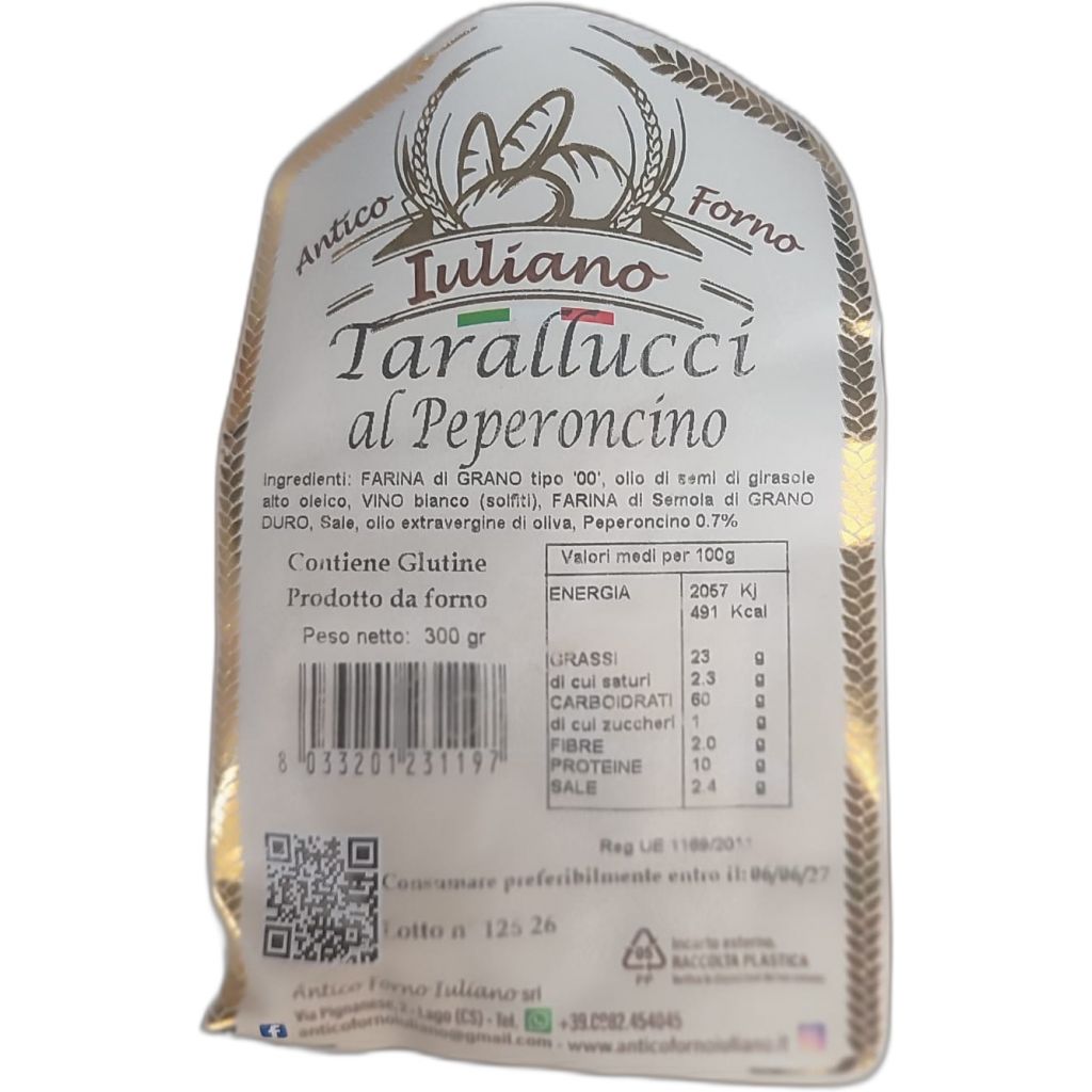 Taralli calabresi al peperoncino 300 g
