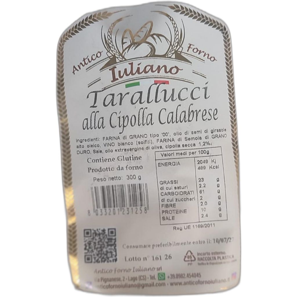 Taralli calabresi alla cipolla 300 g