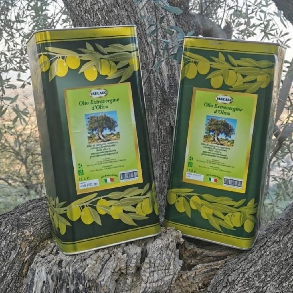 Due lattine da 5 Litri di olio extravergine di oliva dolce eticamente biologico