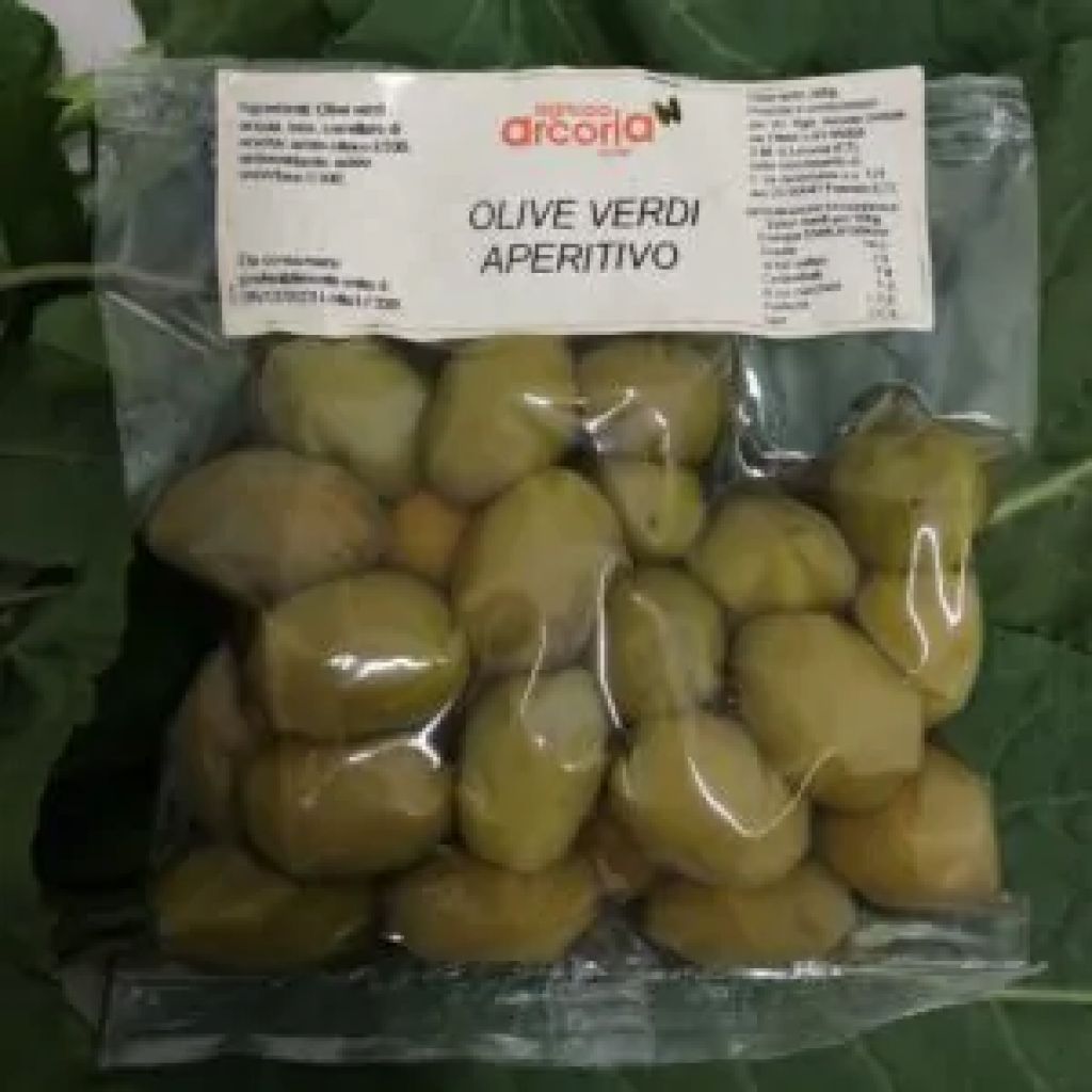 Olive verdi aperitivo " In Salamoia" gr. 300