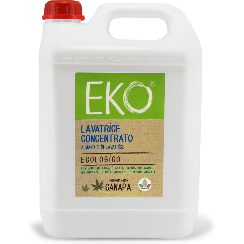 Eko detersivo ecologico lavatrice e bucato a mano 5 litri - CANAPA