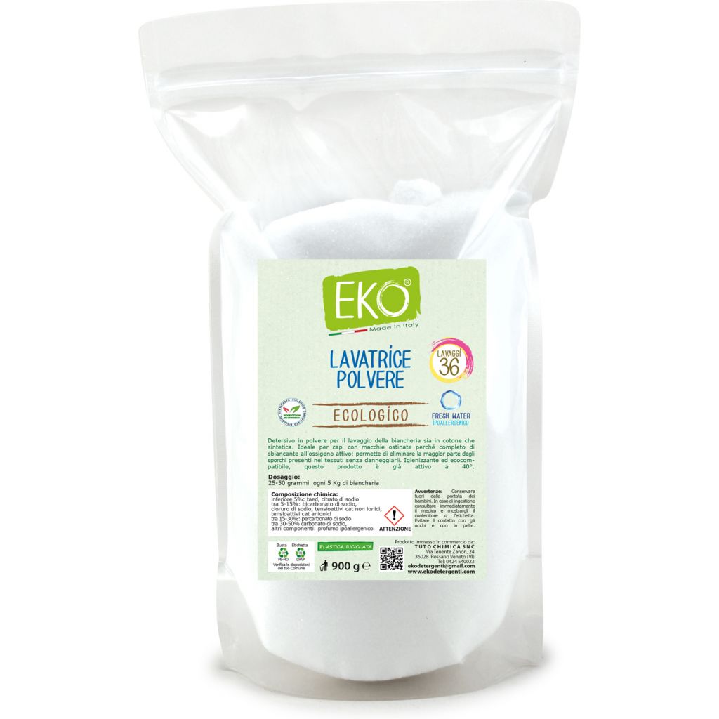 Eko detersivo polvere lavatrice ecologico 900GR