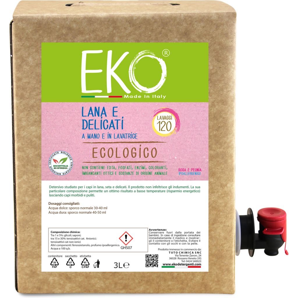 EKO detersivo ecologico lana e delicati Bag in box 3L