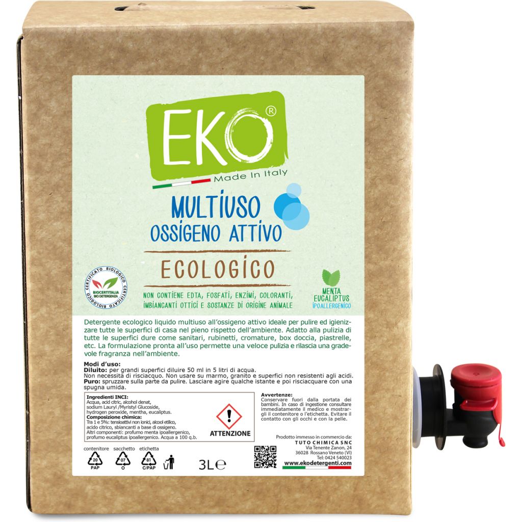 Eko multiuso all’ossigeno attivo ecologico menta eucaliptus Bag in box 3L